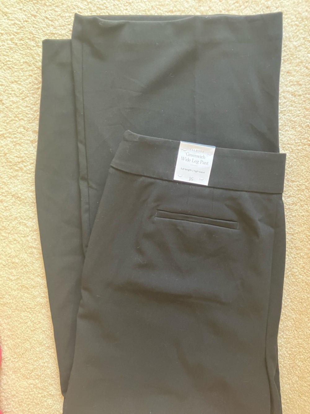 Talbots Black Wide-Leg Dress Trousers